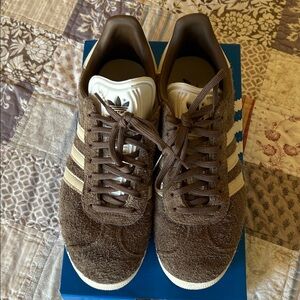 Adidas Gazelle Brown Sneakers with Cream Accents